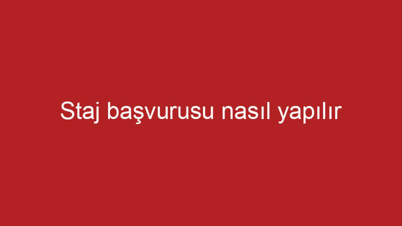 Staj başvurusu nasıl yapılır