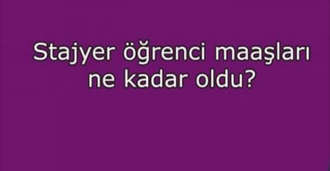 Stajyer Öğrenci Maaşları Ne Kadar Oldu?
